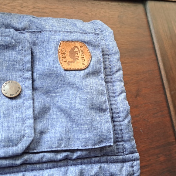 Little Me size 12 months boys blue jean look  winter jacket 2 front pockets - Picture 4 of 6